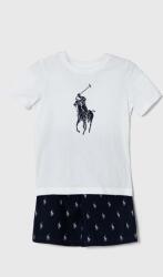 Ralph Lauren gyerek pamut pizsama sötétkék, mintás - sötétkék 144-149