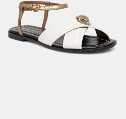 Kurt Geiger London szandál Orson Cross Flat Sandal bézs, női, 4369344309 - bézs Női 37
