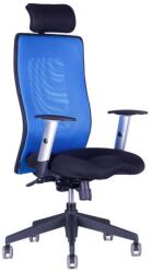 Office Pro CALYPSO GRAND ergonomikus irodai szék P1 fejtámlával, kék színben
