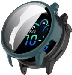 PC FULL COVER Capac de plastic cu sticlă pentru Garmin Vivoactive 6 verde