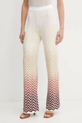 Missoni nadrág női, fehér, magas derekú egyenes, DS25SI06. BK044V - fehér 42