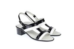 Ellion Sandale dama din piele naturala cu toc de 5cm, S7AN - ellegant