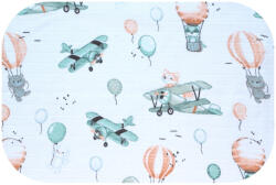 Bergon Színes mintás textil pelenka 70x80 cm- Róka pilóta