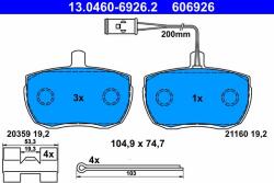 ATE Fékbetét készlet ATE 13.0460-6926.2 for LAND ROVER (13.0460-6926.2)