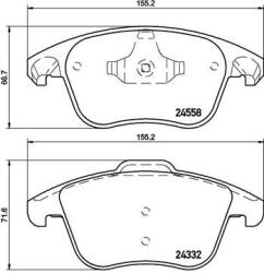 BREMBO Fékbetét készlet BREMBO P 61 117X for CITROËN, PEUGEOT, DS (P 61 117X)