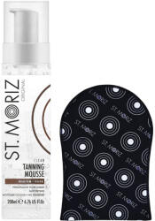 St. Moriz Set pentru Autobronzare Profesionala ST MORIZ cu Spuma Clear Medium Dark si Manusa