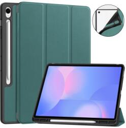  LEATHER Csuklós fedél Samsung Galaxy Tab S10 FE+ zöld