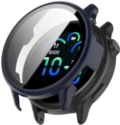 PC FULL COVER Műanyag borítás üveggel a Garmin Vivoactive 6-hoz, kék