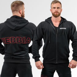 NEBBIA - Cipzáras kapucnis felső BEYOND ORDINARY 707 (black) (XXL) - NEBBIA