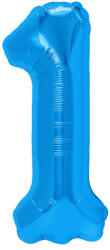 PartyPal Számos lufi 14" (35cm) fólia szám, számjegy 1 levegővel tölthető, kék (LUFI998284)