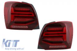 KITT Full LED Hátsó lámpák VW Polo 6R 6C 61 (2011-2017) Dinamikus, sorozatos irányjelző lámpák Vento kinézet (TLVWPOMK6)