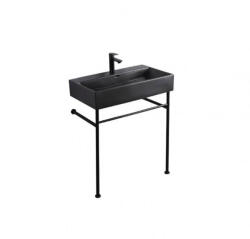 AREZZO design design Midland mosdótál fémlábbal + lefolyó, fekete AR-382B (382B)
