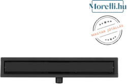 Arezzo design 2in1 800 mm-es rozsdamentes acél folyóka fekete (800MBD)