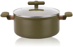 Grunberg Cratita din aluminiu cu capac Grunberg GR5724, interior anti-aderent, compatibila inductie, 28x14 cm, 7.4 l