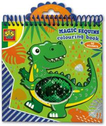 SES Creative Carte de colorat cu paiete magice (bl/gr) (00116) Carte de colorat