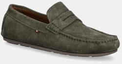 Tommy Hilfiger velúr mokaszin CASUAL SUEDE DRIVER - zöld Férfi 45