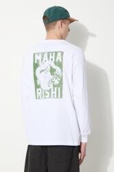 Maharishi pamut hosszúujjú Woodblock Dragon L/S fehér, nyomott mintás, 1277. WHITE - fehér L
