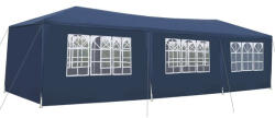 Malatec Cort, pavilion de curte, gradina, evenimente 3x9 m cu 8 pereti laterali cu ferestre - Albastru