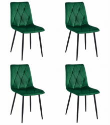FDY Set Scaune 4 Bucatarie/Dining Fido Catifea Verde