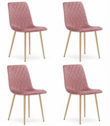 FDY Set 4 Scaune Bucatarie/Dining Clay Catifea Roz - finday - 879,99 RON