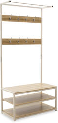 FDY Cuier Oxia MDF Stejar Cadru Metalic Alb