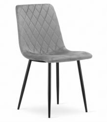 FDY Scaun Bucatarie/Dining Clay Catifea Gri Deschis