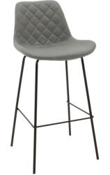 FDY Scaun Bar Fergy Piele Ecologica Gri Antracit