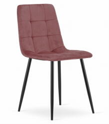FDY Scaun Bucatarie/Dining Jacob Roz Catifea, Picioare Negre