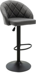 FDY Scaun Bar Bliss Piele Ecologica Negru, Baza Neagra