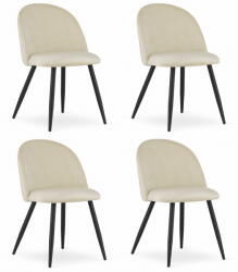 FDY Set Scaune 4 Bucatarie/Dining Capri Catifea Bej