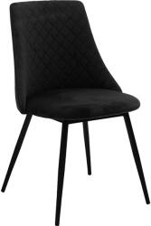FDY Set 4 Scaune Bucatarie/Dining Grysell Catifea Negru