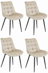 FDY Set Scaune 4 Bucatarie/Dining Joy Bej Catifea