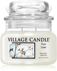 Village Candle Pure Linen illatgyertya (Glass Lid) 262 g