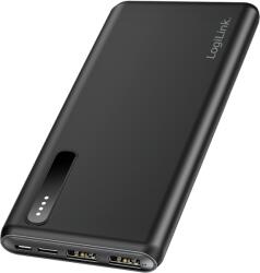 LogiLink Powerbank 2x USB-A 5 V/2, 4 A/8000 mAh 12 W - fekete