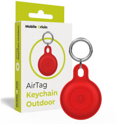 Mobile Origin Противоударен Калъф за Apple AirTag, Mobile Origin Airtag Keychain, Червен (FRL-ATOD-RED)