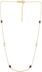  Arannyal Bevont Ezüst Nyaklánc Iolittal, ROS413