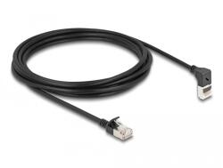 Delock 80289 S/FTP Cat6a RJ45 90° Patch Kábel 3 m - Fekete