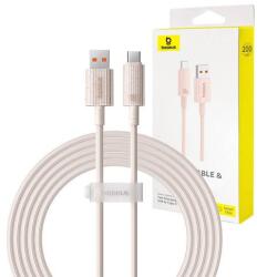 Baseus Habitat Series USB-USB-C gyorstöltő kábel, 2m, 100W (rózsaszín) (P10360203421-01) - jatekotthon