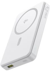 Baseus Airpow2 Qi2 Vésztöltő Usb+type-C Aljzat 10000 mAh, LED Jelzés, Fehér