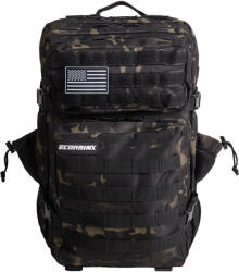 Elitex Training Katonai taktikai hátizsák ELITRAINX V1 FEKETE KAMUFLÁZ 45L sporthoz és utazáshoz 45 LITER barna|fekete|zöld