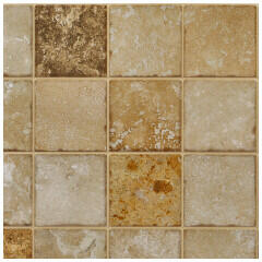 ANRO Wall 90x60 cm 3D PVC dekorpanel, csempe mintás konyhapanel - Marble Brown (TP10019483)