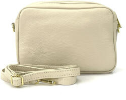 Made in Italy Márta valódi bőr női válltáska bézs 2 rekeszes prémium olasz (na-5056-beige)