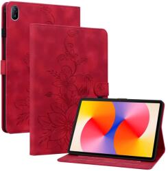  Husă cu flip ART LILY pentru Huawei MatePad SE 11 2024 roșie