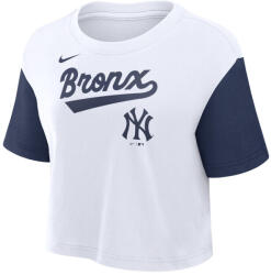 Nike MLB Script Crop Tee New York Yankees white