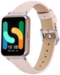  LEATHER bőrszíj Samsung Galaxy Fit3-hoz világos rózsaszín