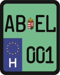  Rendszám matrica rollerre (ABEL-001)