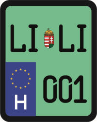  Rendszám matrica rollerre (LILI-001)