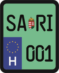  Rendszám matrica rollerre (SARI-001)