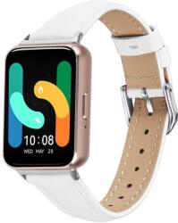  LEATHER bőrszíj Samsung Galaxy Fit3-hoz, fehér