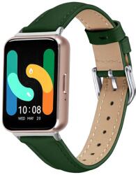  LEATHER bőrszíj Samsung Galaxy Fit3-hoz sötétzöld
